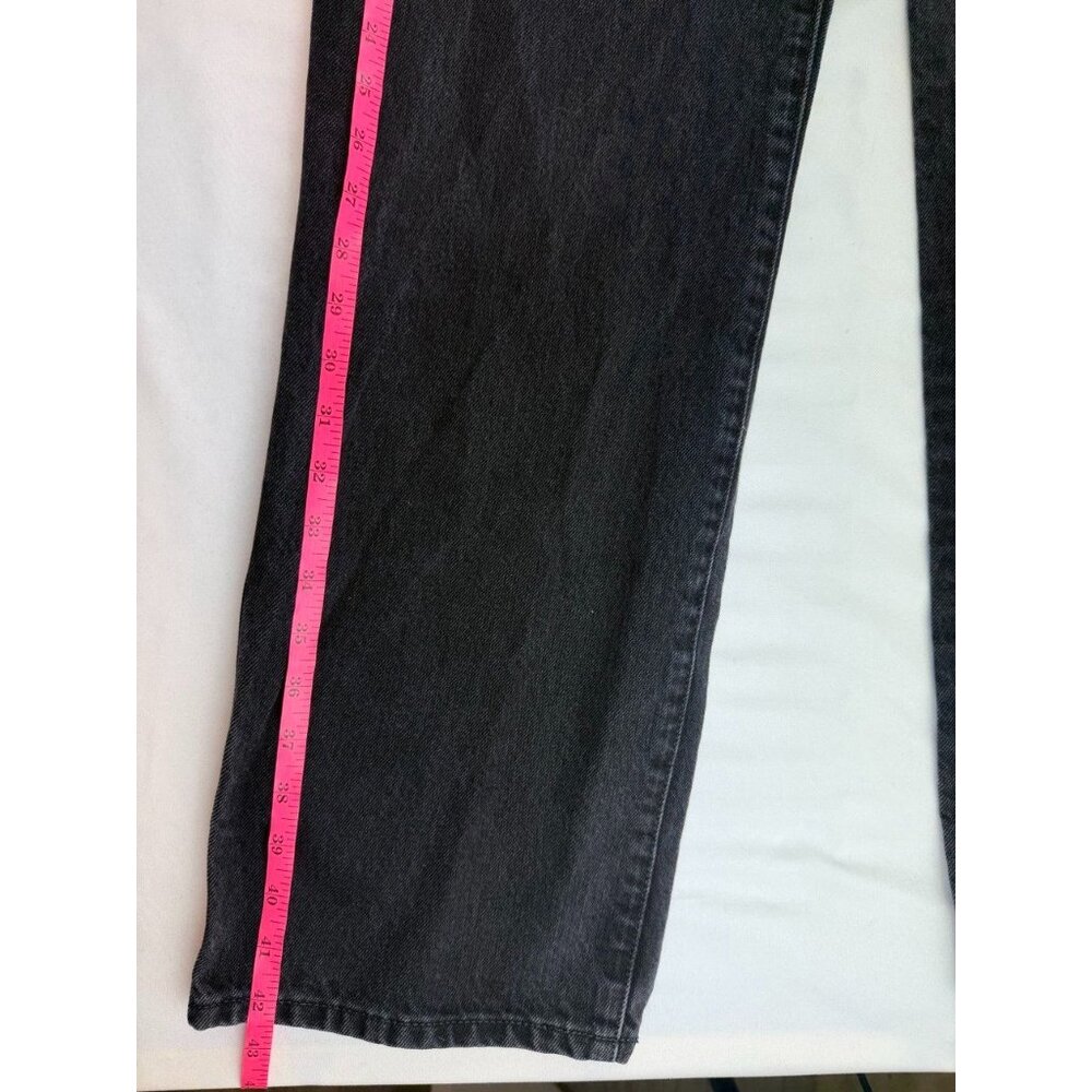 Reformation Womens Black Val 90S Stretch Mid Rise Straight Jeans Size 28 - Picture 8 of 10